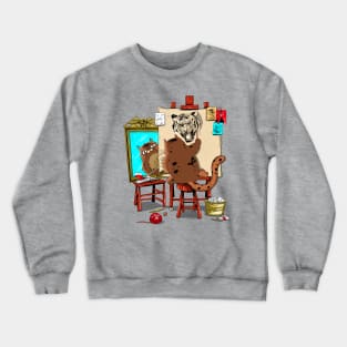 Triple Cat Self Portrait Crewneck Sweatshirt